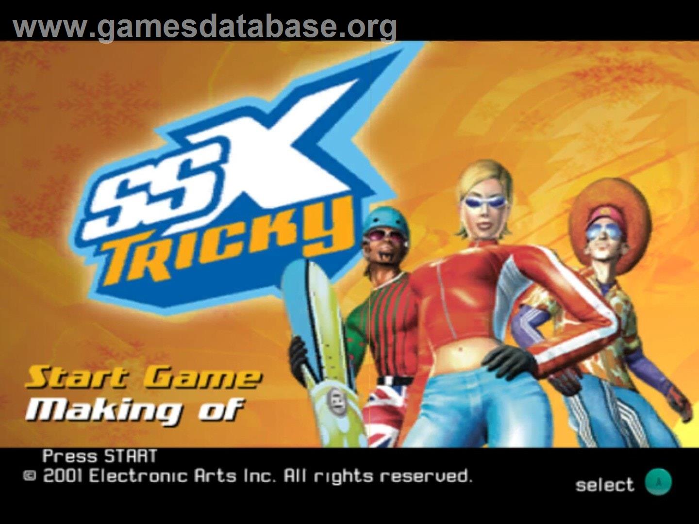 Ssx Tricky - Nintendo GameCube - Artwork - Title Screen
