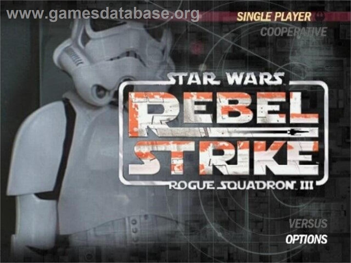 Star Wars: Rogue Squadron III - Rebel Strike - Nintendo GameCube - Artwork - Title Screen