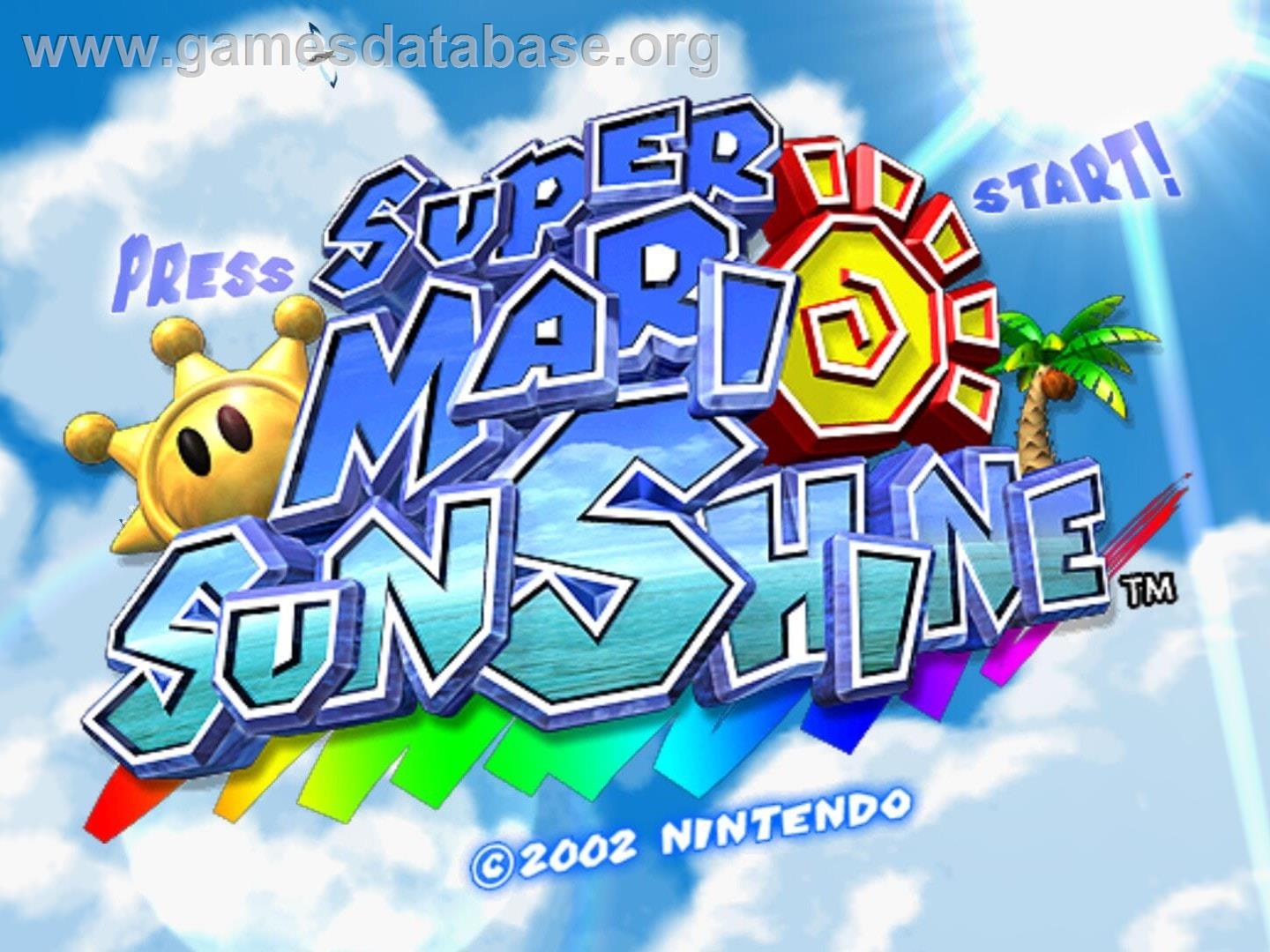Super Mario Sunshine - Nintendo GameCube - Artwork - Title Screen
