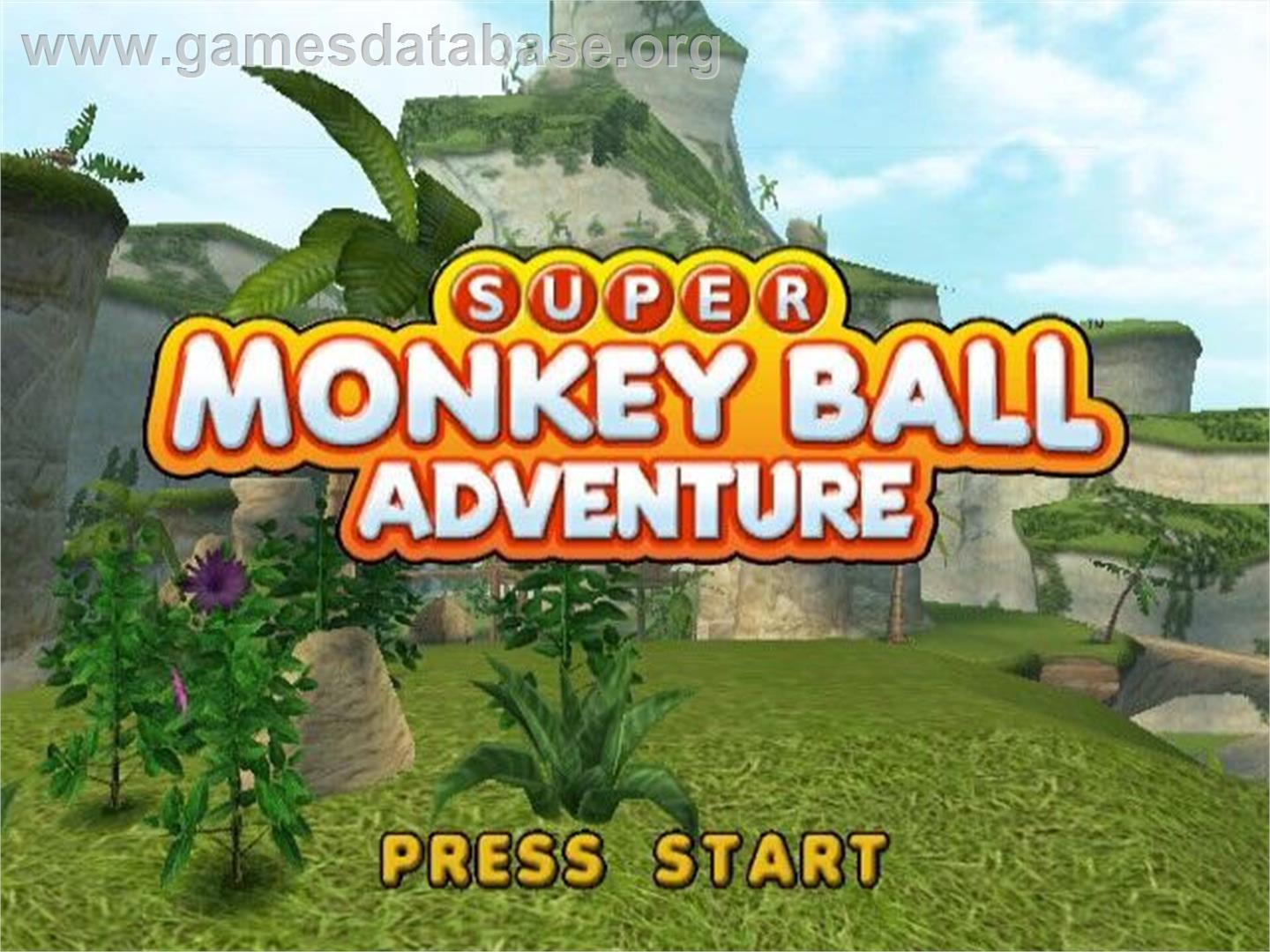 Super Monkey Ball Adventure - Nintendo GameCube - Artwork - Title Screen