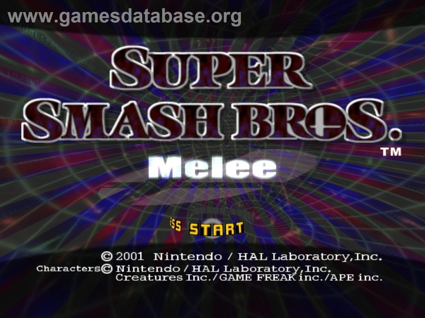 Super Smash Bros. Melee - Nintendo GameCube - Artwork - Title Screen