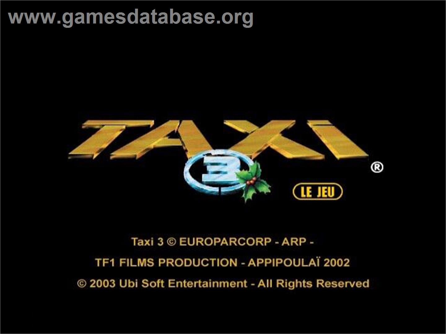 Taxi 3 - Nintendo GameCube - Artwork - Title Screen