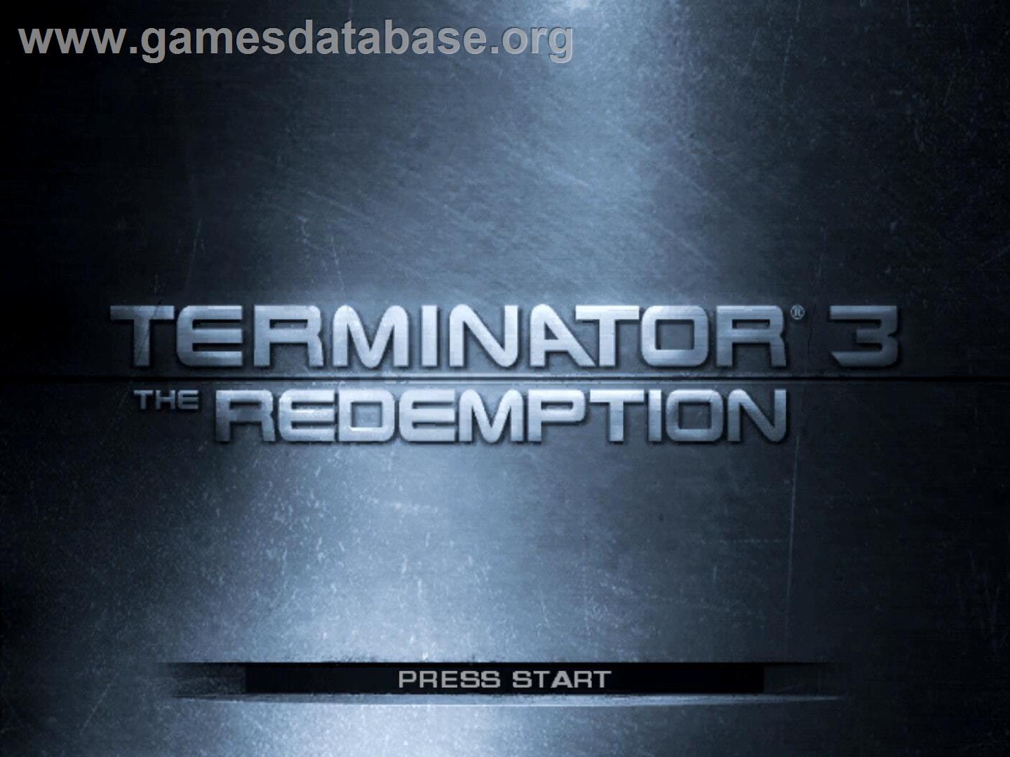 Terminator 3 - The Redemption - Nintendo GameCube - Artwork - Title Screen