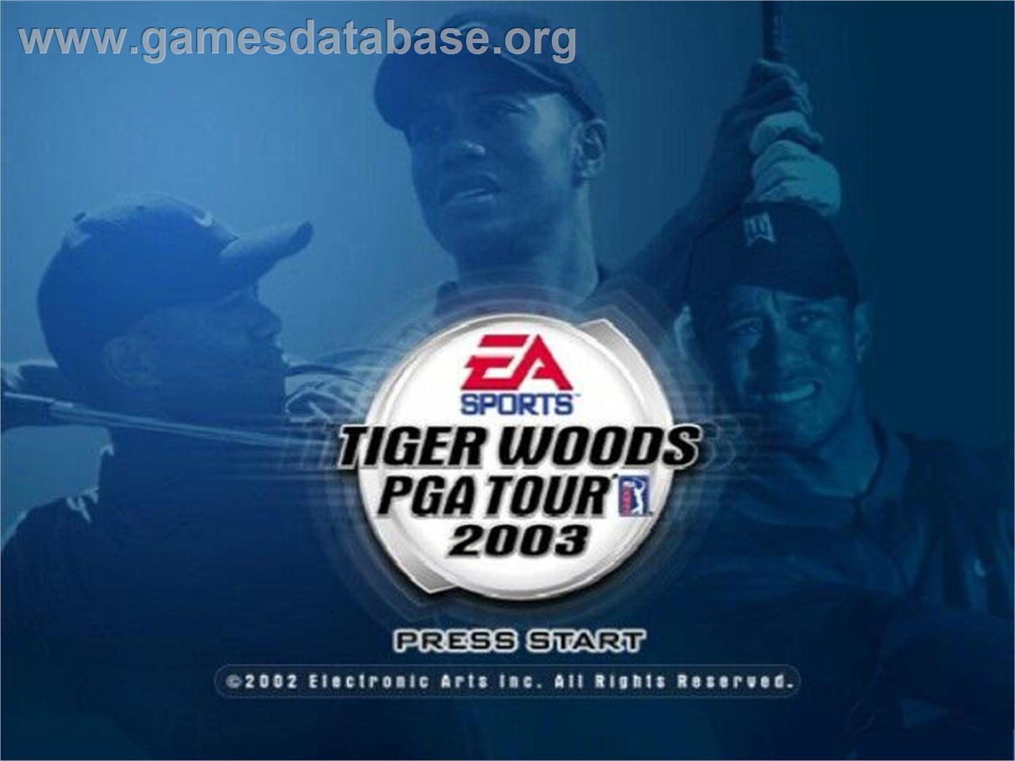 Tiger Woods PGA Tour 2003 - Nintendo GameCube - Artwork - Title Screen