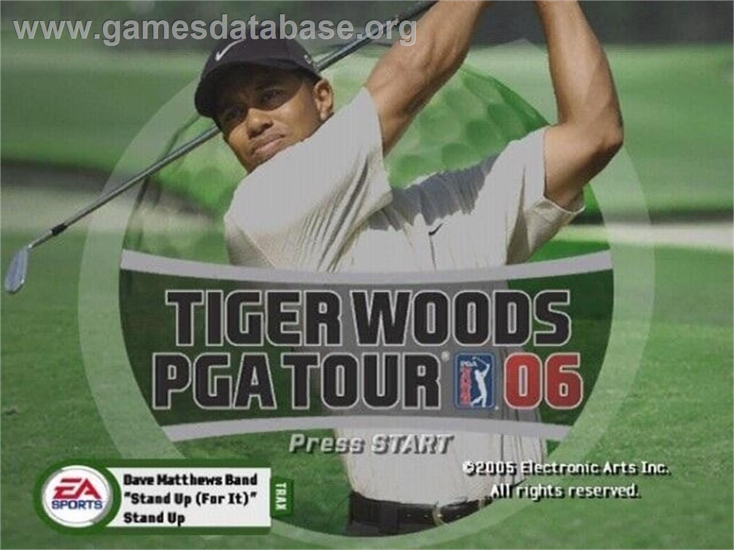 Tiger Woods Pga Tour 06 - Nintendo GameCube - Artwork - Title Screen