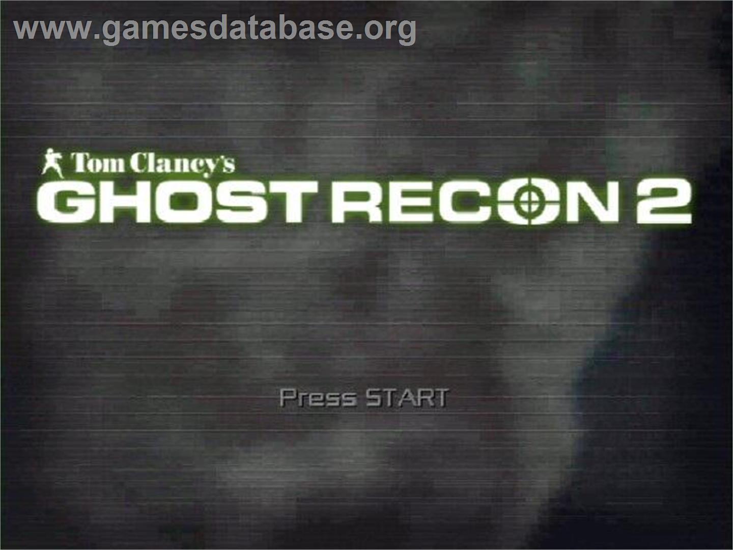 Tom Clancy's Ghost Recon 2 - Nintendo GameCube - Artwork - Title Screen