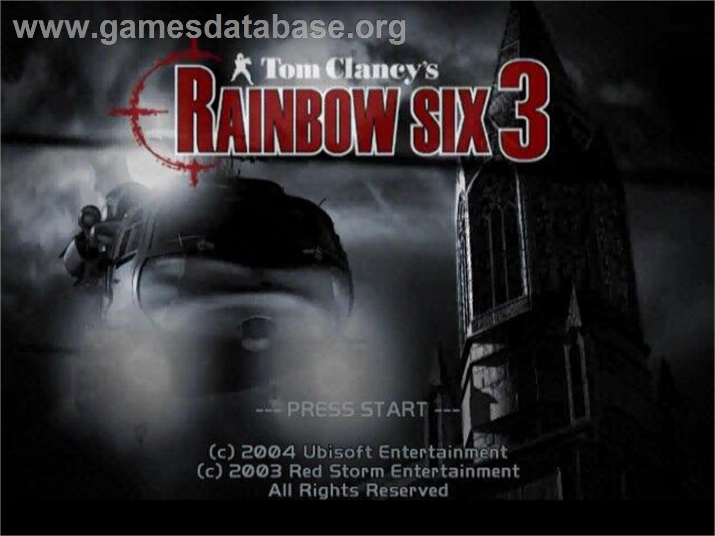 Tom Clancy's Rainbow Six 3: Raven Shield - Nintendo GameCube - Artwork - Title Screen