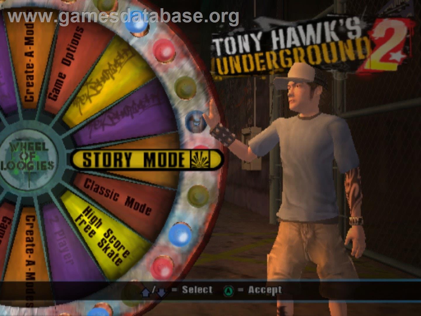 Tony Hawk's Underground 2 - Nintendo GameCube - Artwork - Title Screen