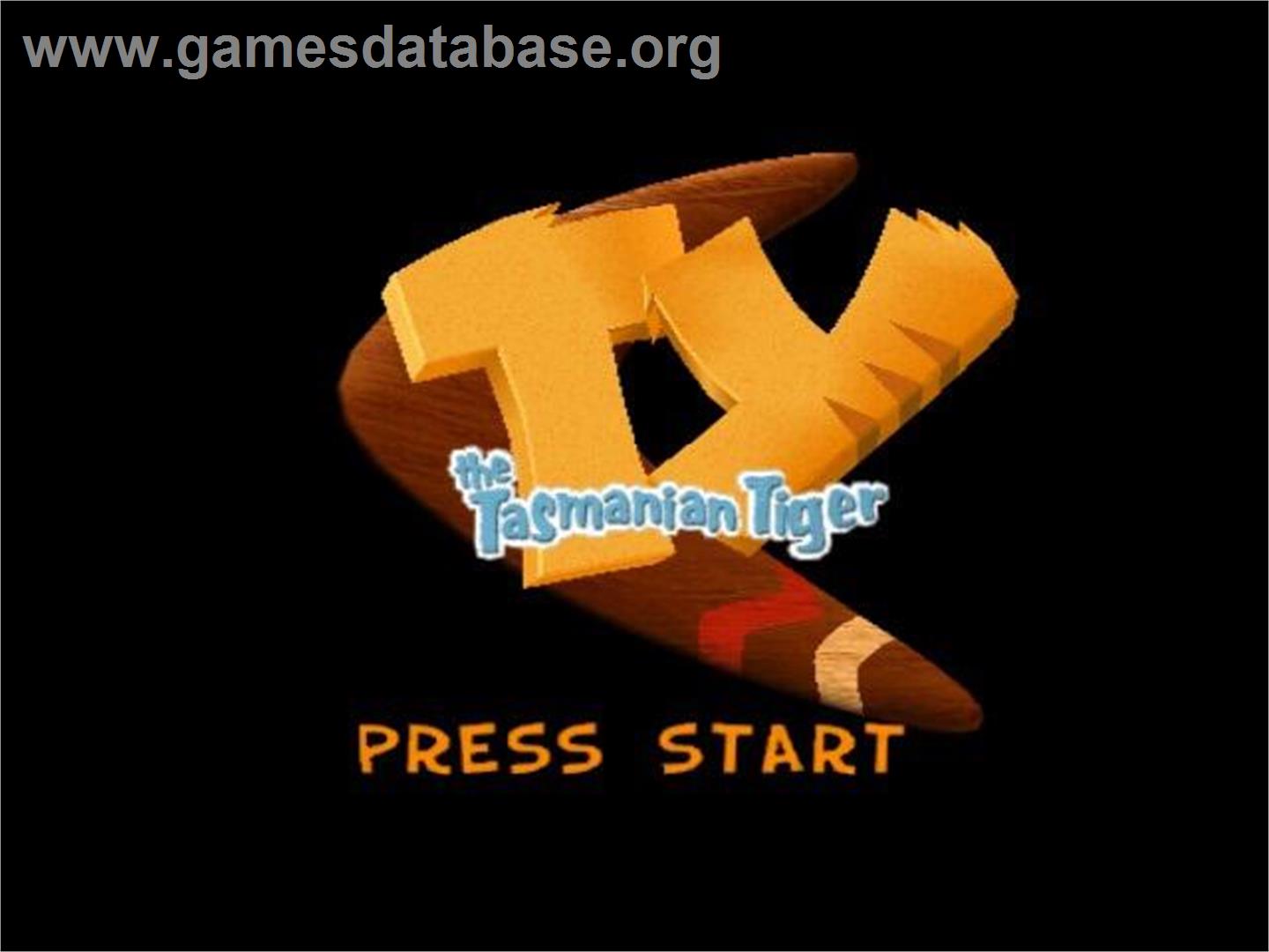 Ty the Tasmanian Tiger - Nintendo GameCube - Artwork - Title Screen
