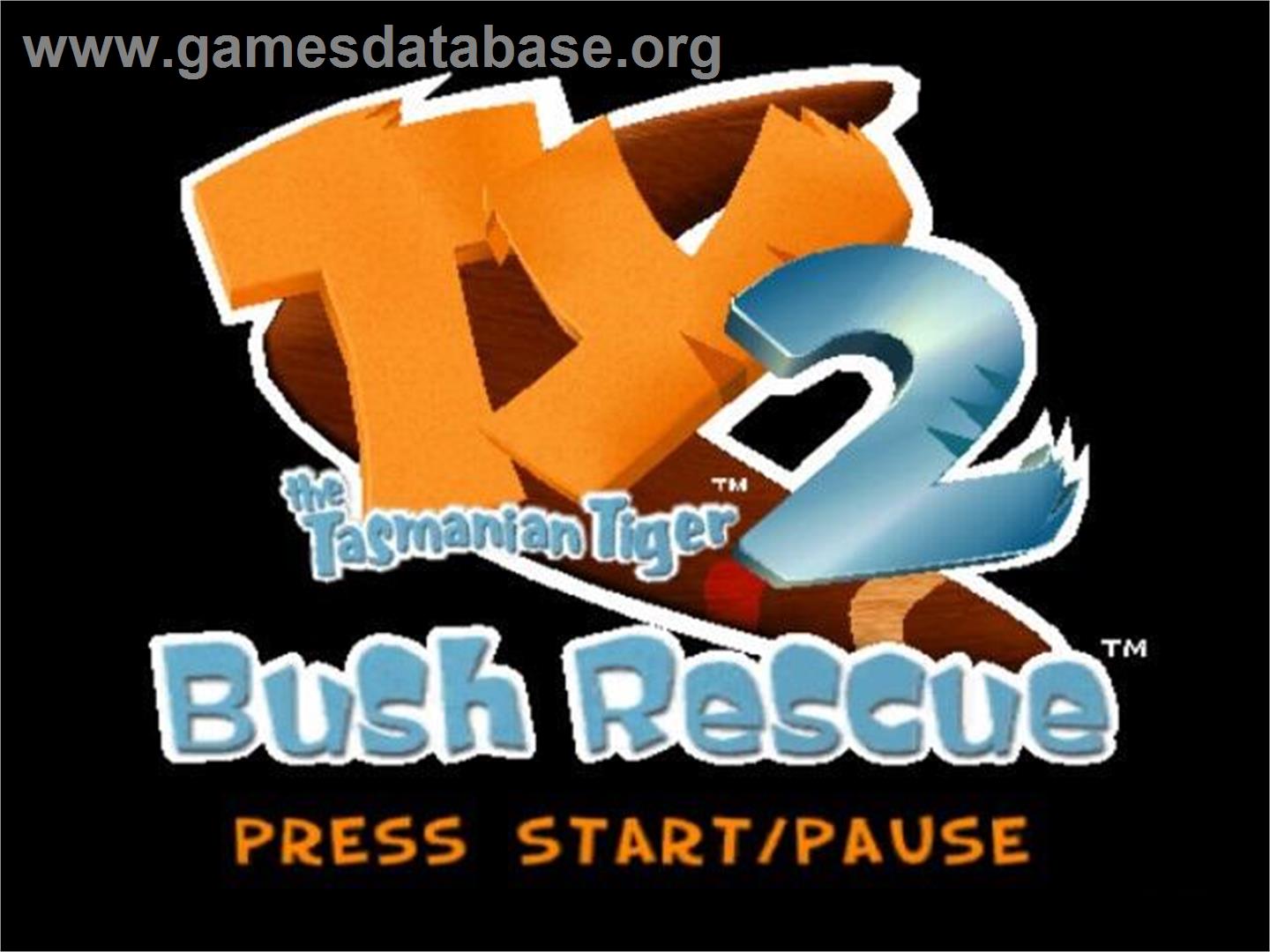 Ty the Tasmanian Tiger 2: Bush Rescue - Nintendo GameCube - Artwork - Title Screen