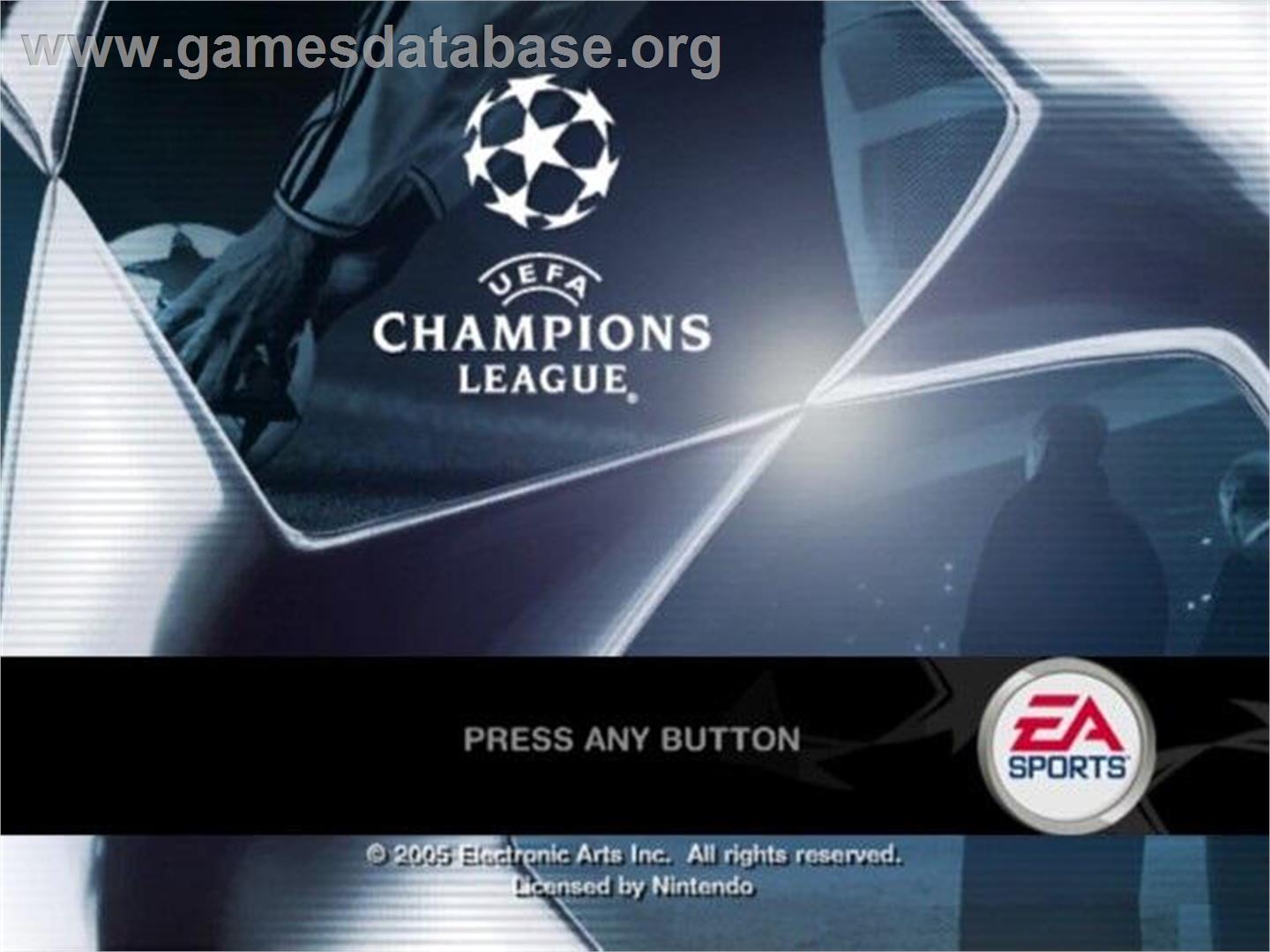 UEFA Champions League 2004-2005 - Nintendo GameCube - Artwork - Title Screen