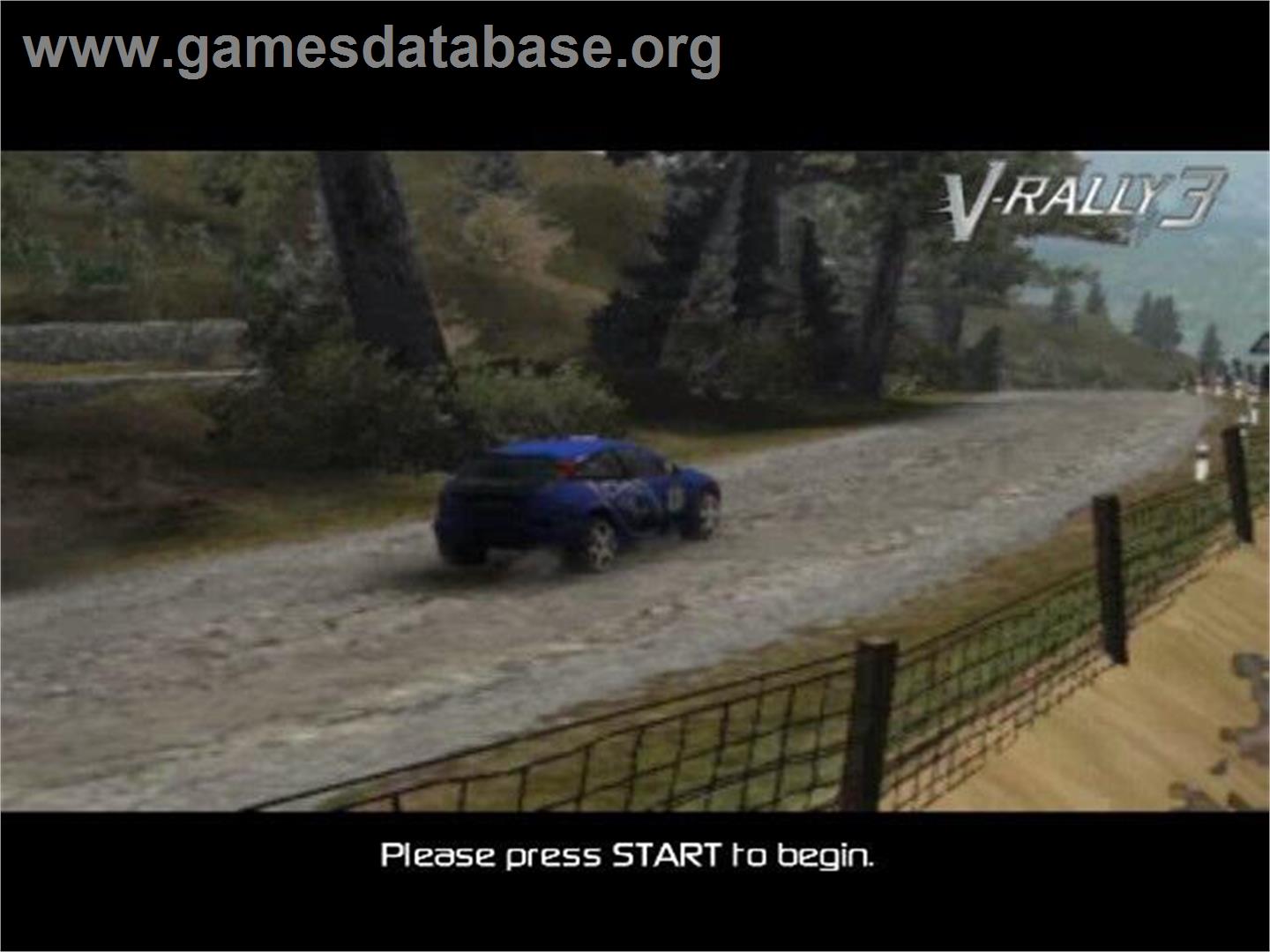 V-rally 3 - Nintendo GameCube - Artwork - Title Screen