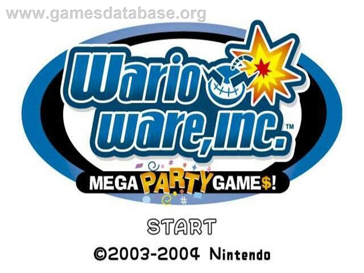 Wario Ware Inc. - Mega Party Game$! - Nintendo GameCube - Artwork - Title Screen