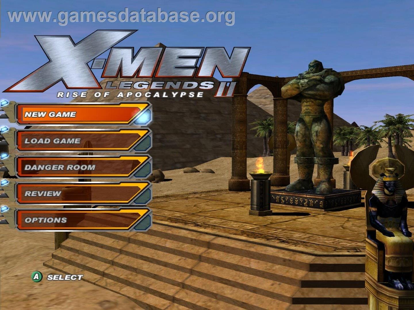 X-Men: Legends II - Rise of Apocalypse - Nintendo GameCube - Artwork - Title Screen