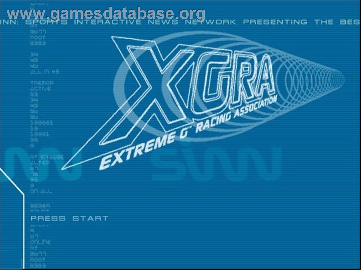 XGRA: Extreme G Racing Association - Nintendo GameCube - Artwork - Title Screen