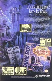 Advert for Castlevania II: Belmont's Revenge on the Nintendo Game Boy.