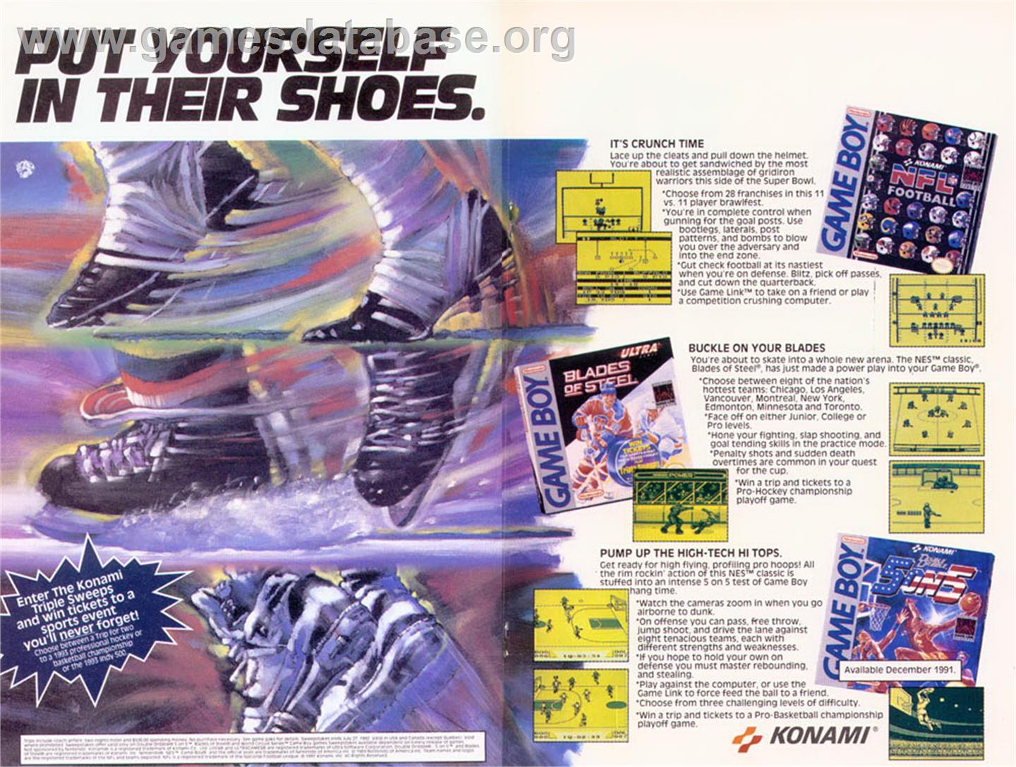 Blades Of Steel - Nintendo Game Boy - Artwork - Advert