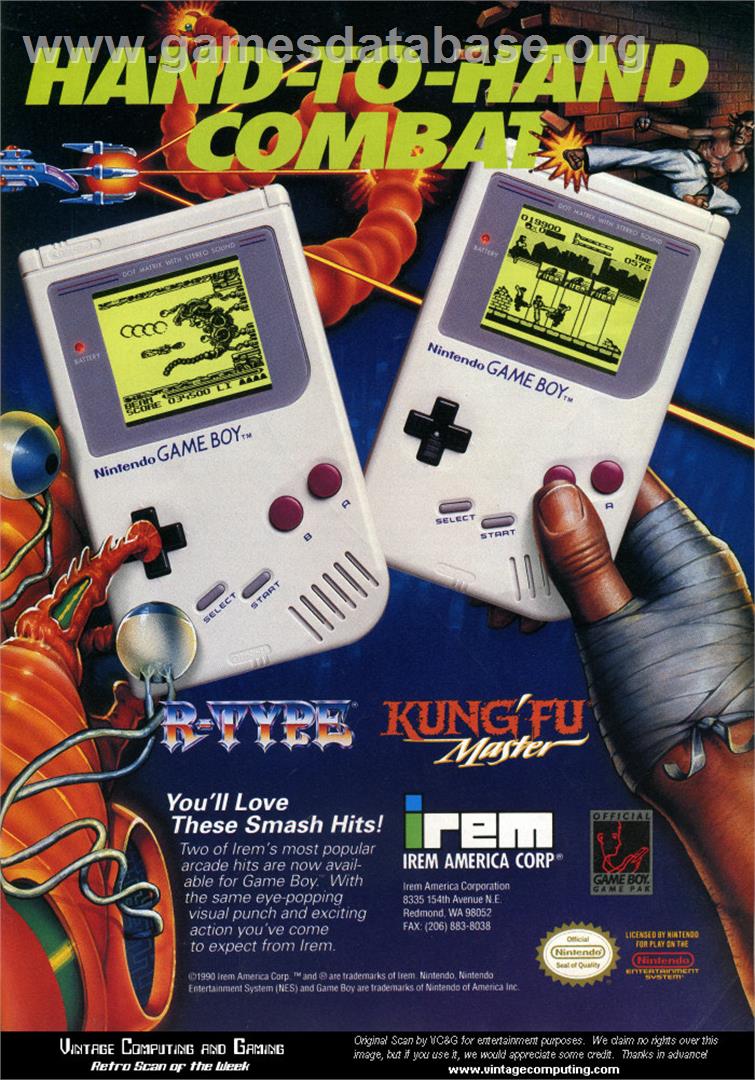 R-Type - Nintendo Game Boy - Artwork - Advert