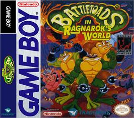 Box cover for Battle Toads in Ragnarok's World on the Nintendo Game Boy.
