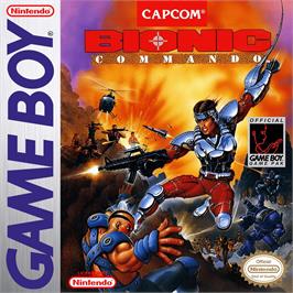 Box cover for Bionic Commando on the Nintendo Game Boy.