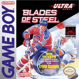 Box cover for Blades Of Steel on the Nintendo Game Boy.