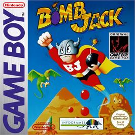 Box cover for Bomb Jack on the Nintendo Game Boy.