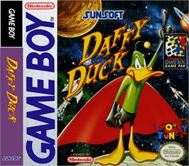 Box cover for Daffy Duck: The Marvin Missions on the Nintendo Game Boy.