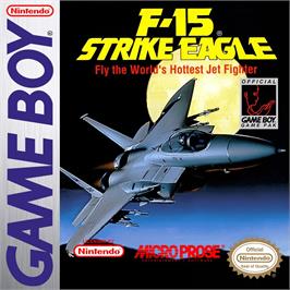 Box cover for F-15 Strike Eagle on the Nintendo Game Boy.