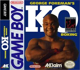 Box cover for George Foreman's KO Boxing on the Nintendo Game Boy.
