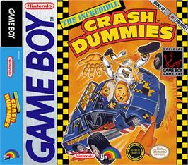 Box cover for Incredible Crash Dummies on the Nintendo Game Boy.
