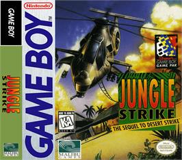 Box cover for Jungle Strike on the Nintendo Game Boy.