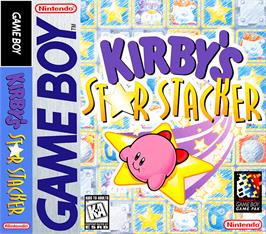 Box cover for Kirby's Star Stacker on the Nintendo Game Boy.