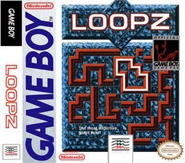 Box cover for Loopz on the Nintendo Game Boy.