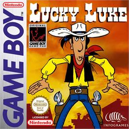 Box cover for Lucky Luke on the Nintendo Game Boy.