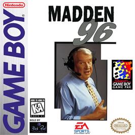 Box cover for Madden '96 on the Nintendo Game Boy.