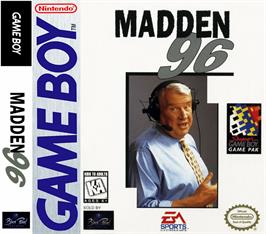 Box cover for Madden NFL '96 on the Nintendo Game Boy.