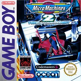 Box cover for Micro Machines 2 - Turbo Tournament on the Nintendo Game Boy.