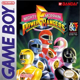 Box cover for Mighty Morphin Power Rangers on the Nintendo Game Boy.