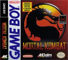 Box cover for Mortal Kombat on the Nintendo Game Boy.