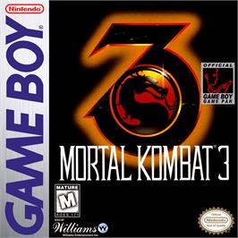 Box cover for Mortal Kombat 3 on the Nintendo Game Boy.