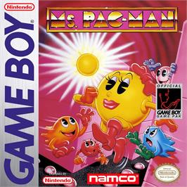 Box cover for Ms. Pac-man on the Nintendo Game Boy.