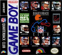 Box cover for NFL Quarterback Club on the Nintendo Game Boy.