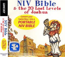 Box cover for NIV Bible & the 20 Lost Levels of Joshua on the Nintendo Game Boy.