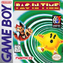 Box cover for Pac-in-time on the Nintendo Game Boy.