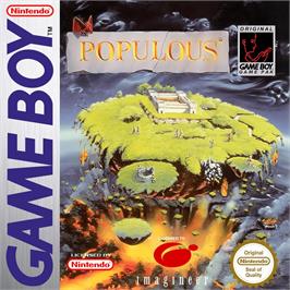 Box cover for Populous on the Nintendo Game Boy.