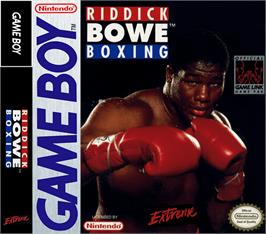 Box cover for Riddick Bowe Boxing on the Nintendo Game Boy.