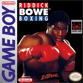Box cover for Riddick Bowe Boxing on the Nintendo Game Boy.