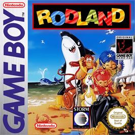 Box cover for Rod Land on the Nintendo Game Boy.