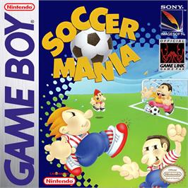 Box cover for Soccer Mania on the Nintendo Game Boy.