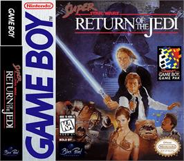 Box cover for Super Star Wars: Return of the Jedi on the Nintendo Game Boy.